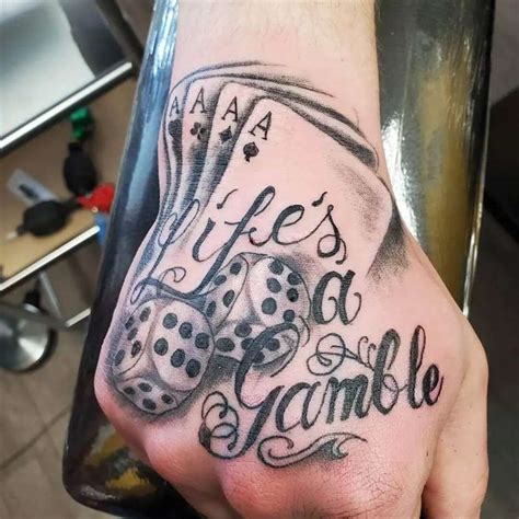 25 Lifes a Gamble Tattoo.